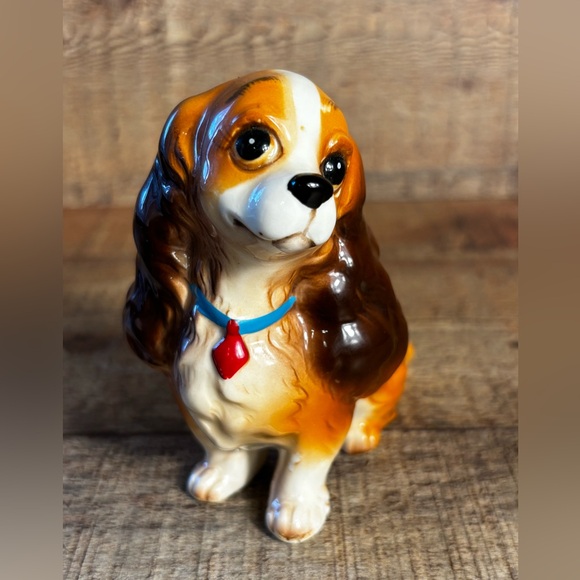 Vintage Disney Lady & the Tramp 60’s Disneyland Ceramic Figurines Made in Japan - Picture 8 of 13